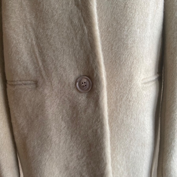 NWT Gianni Feraud pale camel top coat with notched lapel Size 10 - Picture 6 of 12